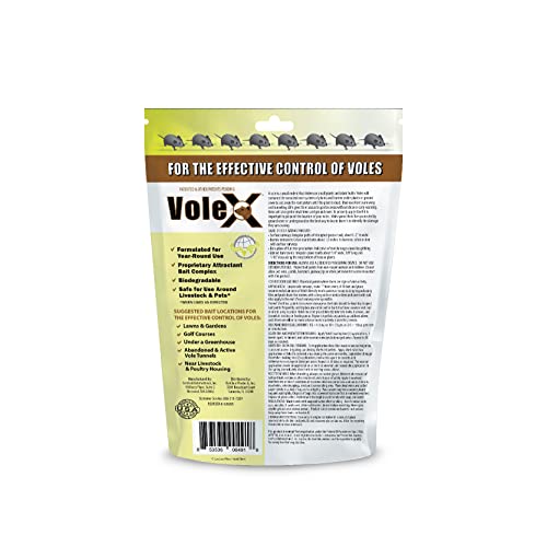 VoleX pellets used in a vineyard near rows of vines