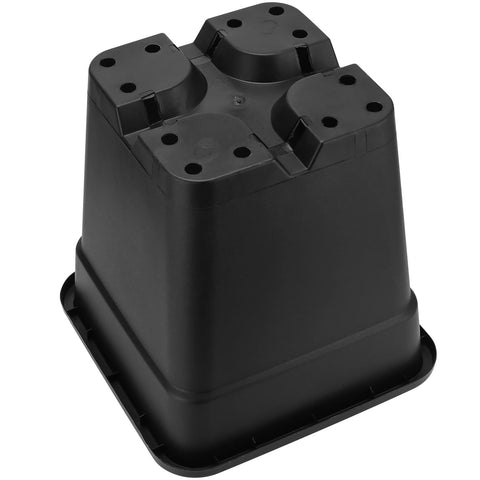 MOUYAT indoor-outdoor square pot with drip tray for patios.