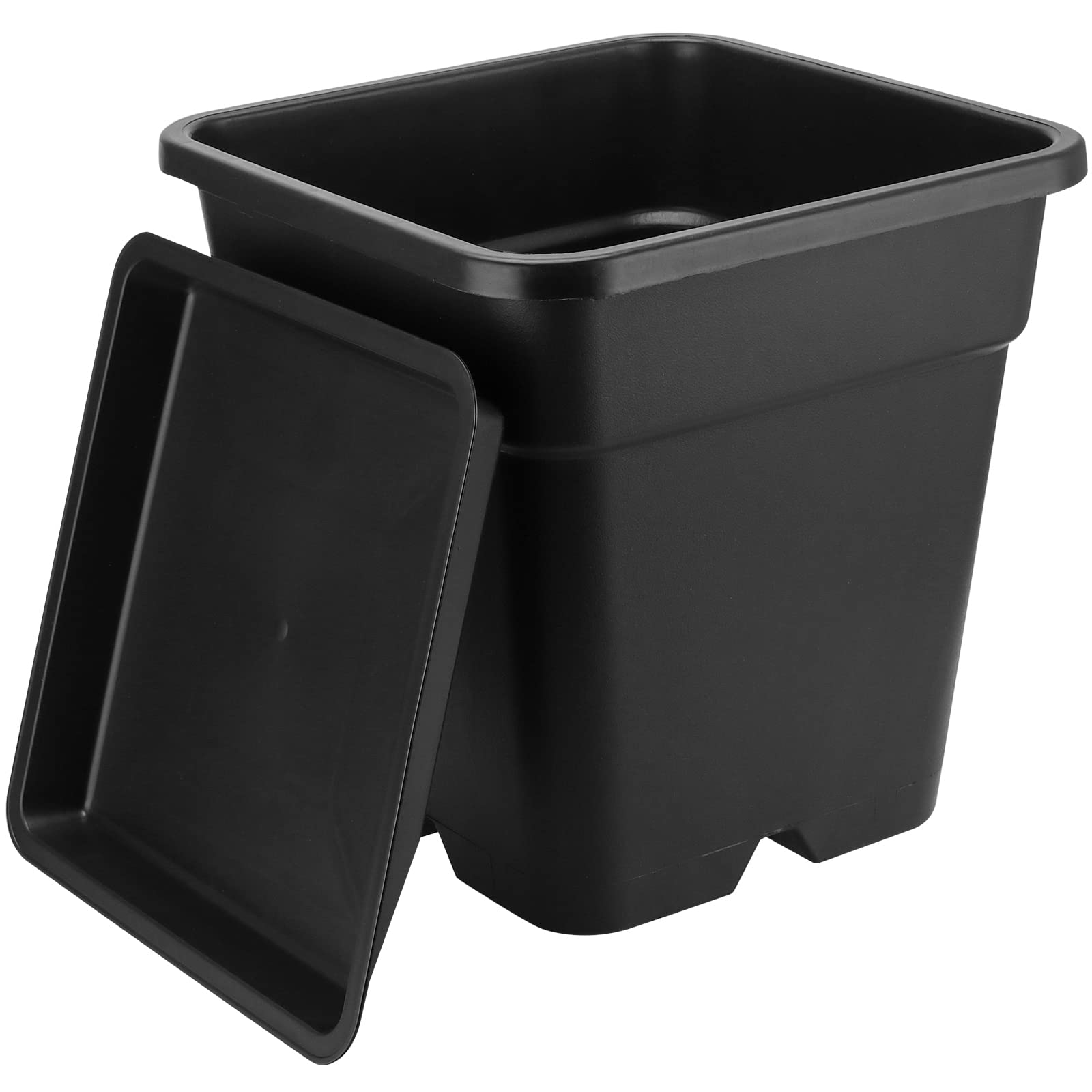 MOUYAT stackable square pots save space for seasonal setups.