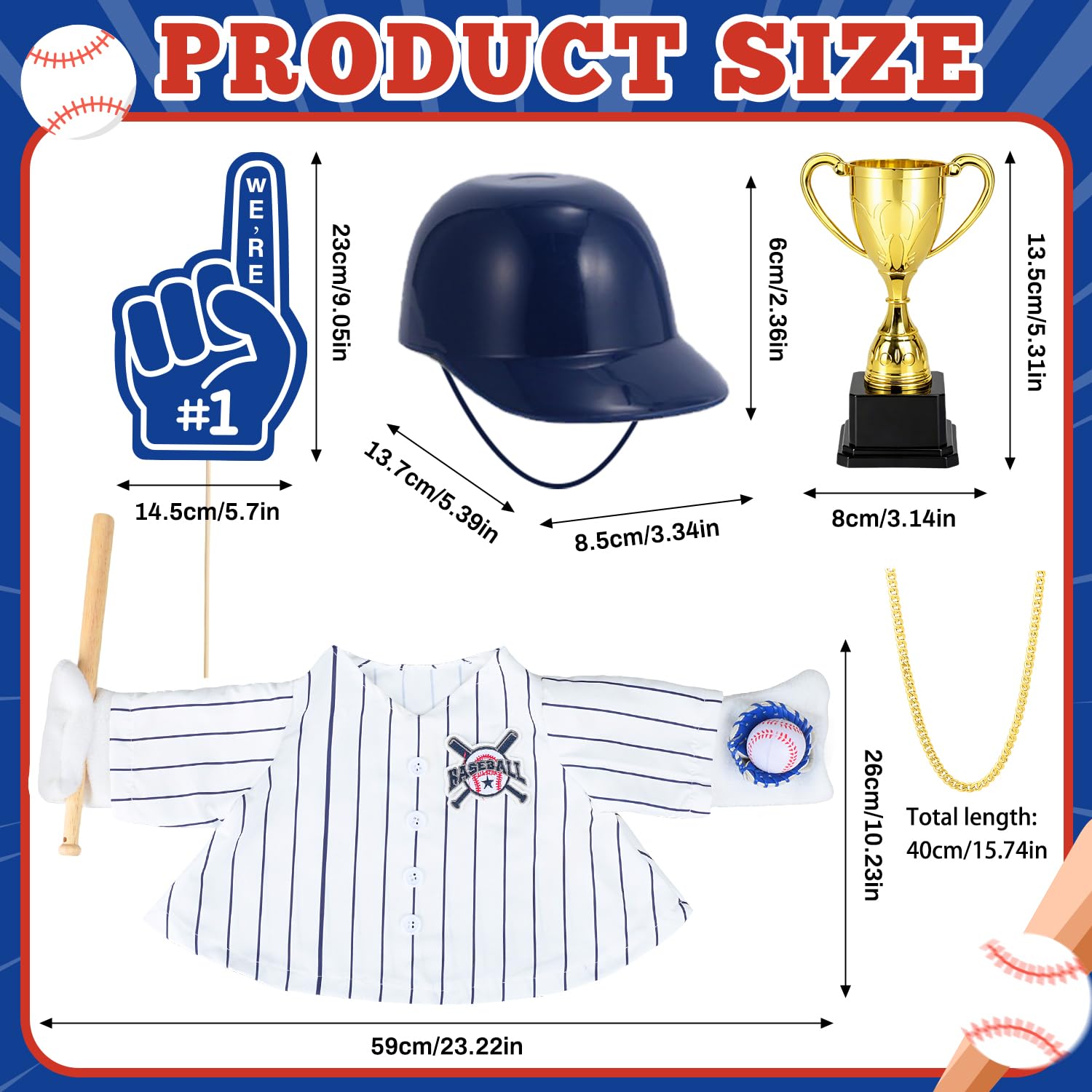 MOVINPE baseball goose outfit with bat and glove adds authentic seasonal detail for outdoor displays.