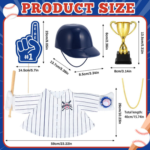 MOVINPE baseball goose outfit with bat and glove adds authentic seasonal detail for outdoor displays.
