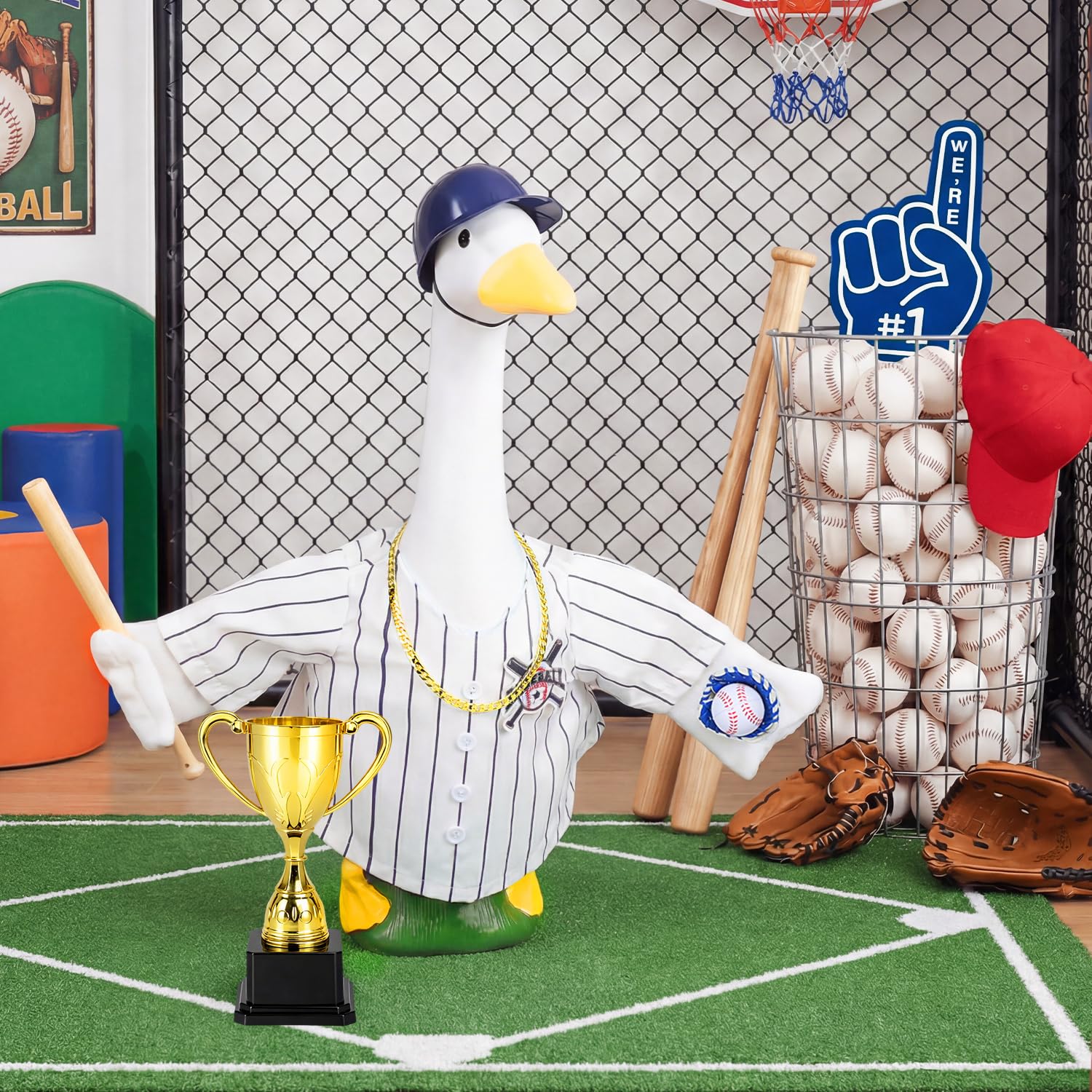MOVINPE gold championship necklace adds a trophy-ready sparkle to your porch-goose display.