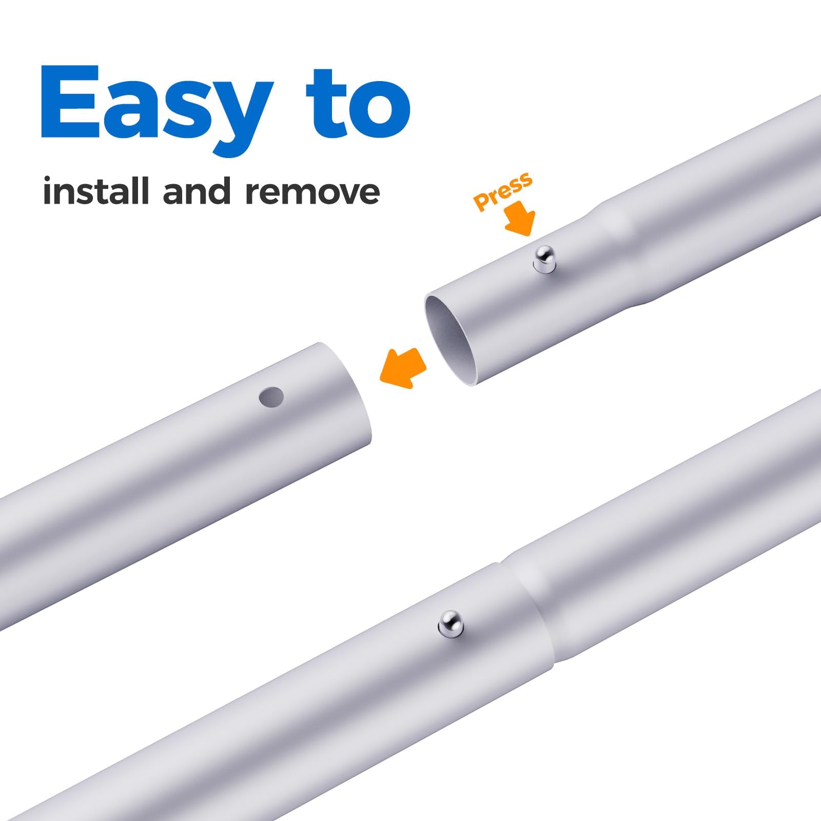 Mowend 1-1/4 inch connection end fits most skimmer nets