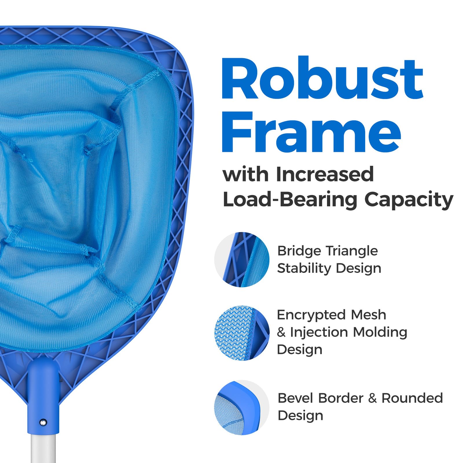 Mowend durable mesh bag with dense weave for heavier debris