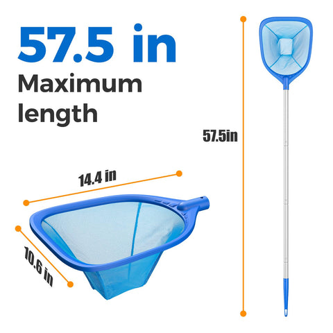 Mowend leaf rake net catching leaves in water for efficient cleaning