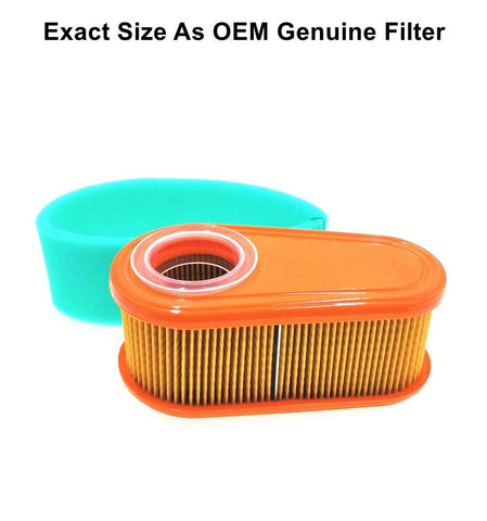 MOWFILL foam pre-filter included to trap fine debris before reaching the main filter.