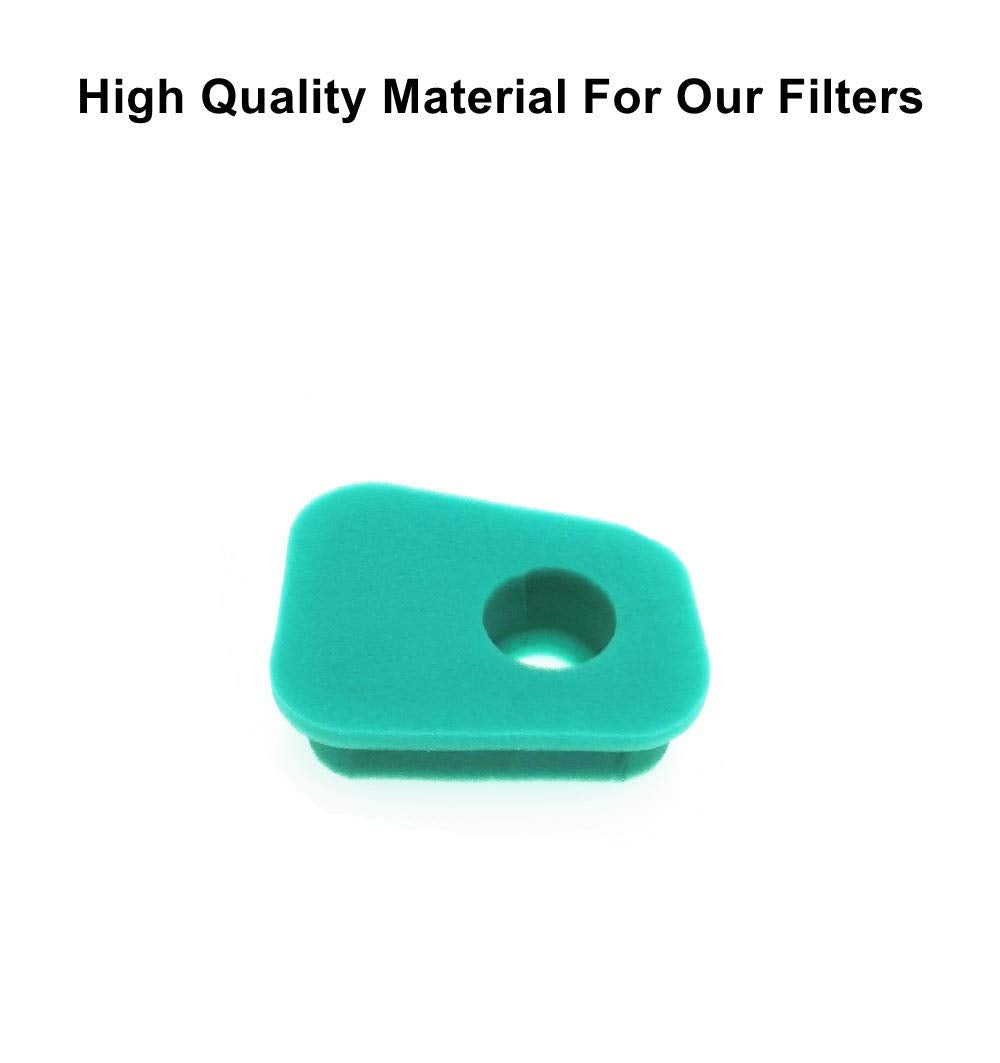 MOWFILL foam filter with precise 5-5-8 x 4-5-8 x 1-1-2 inch dimensions.