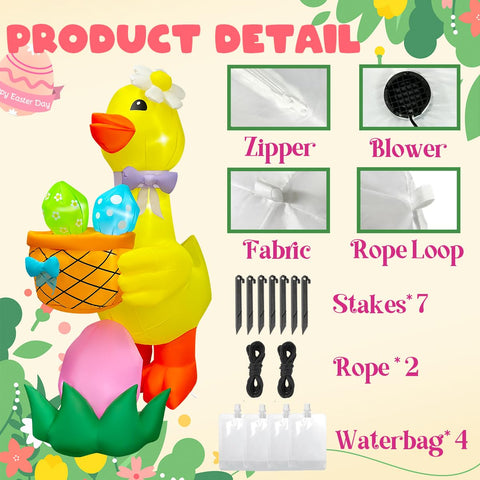 Mowholm Easter inflatable goose being setup in minutes for quick display