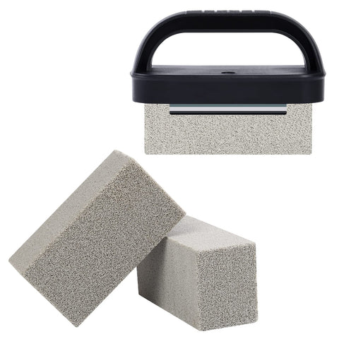MOWOT Blackstone brick pack with handle for safer griddle cleaning.