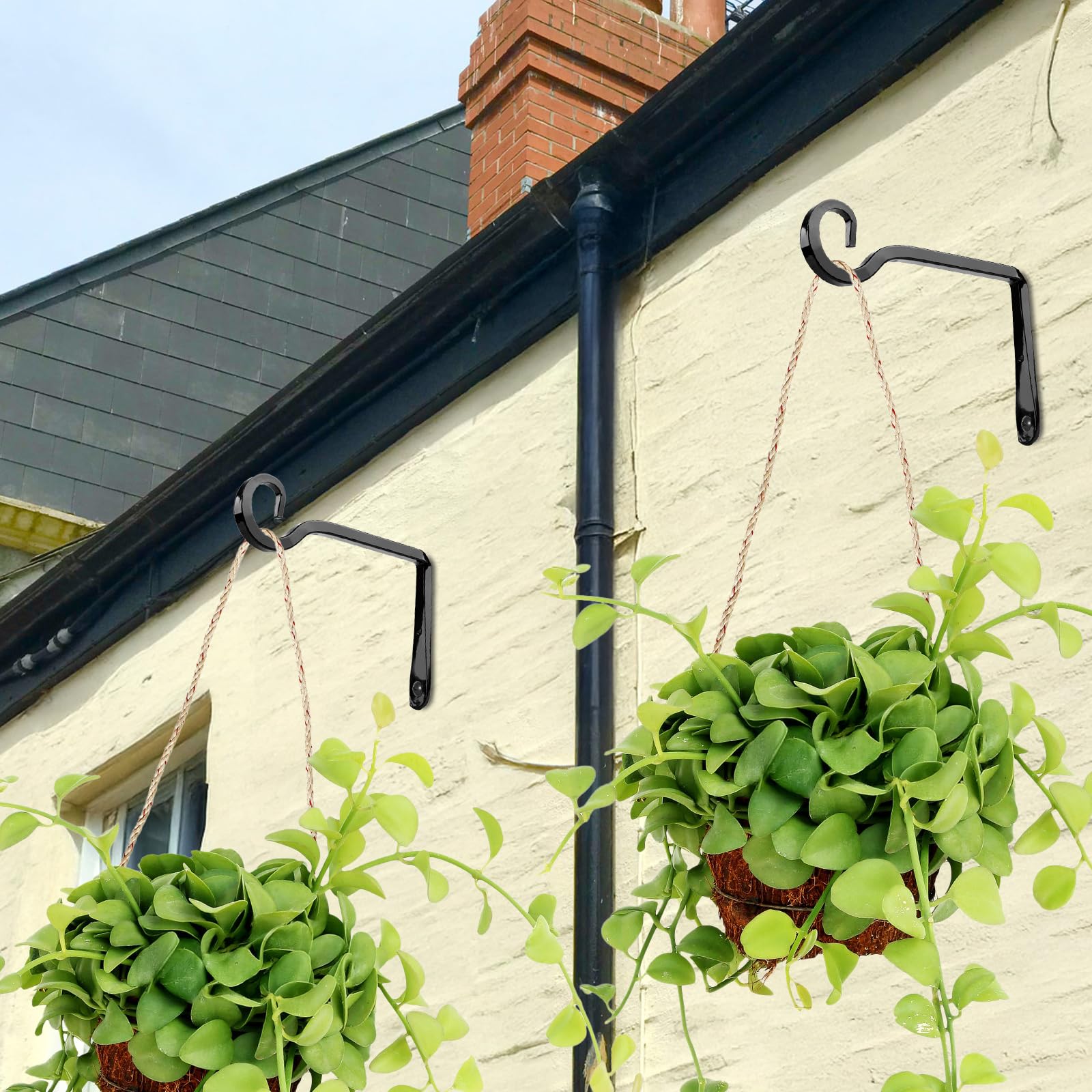 MOWPOG black wall hook suitable for gardens, patios, and living spaces