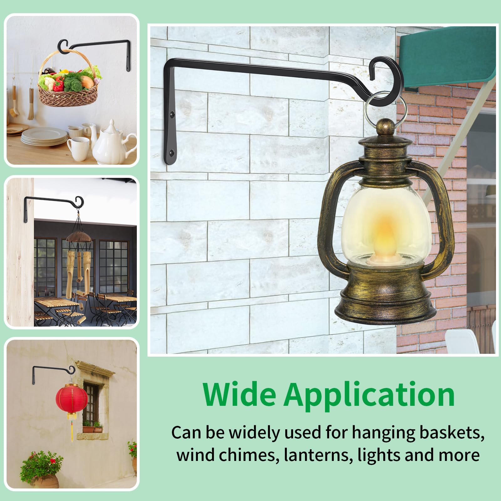 MOWPOG versatile indoor-outdoor hook set suitable for plants and bird feeders.