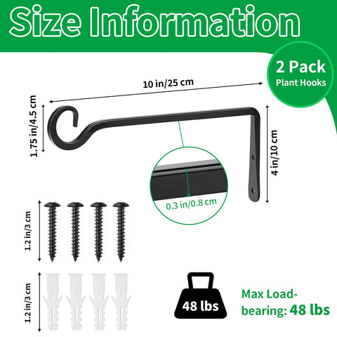 MOWPOG wall mount hook in black provides anti-rust performance for year-round décor.