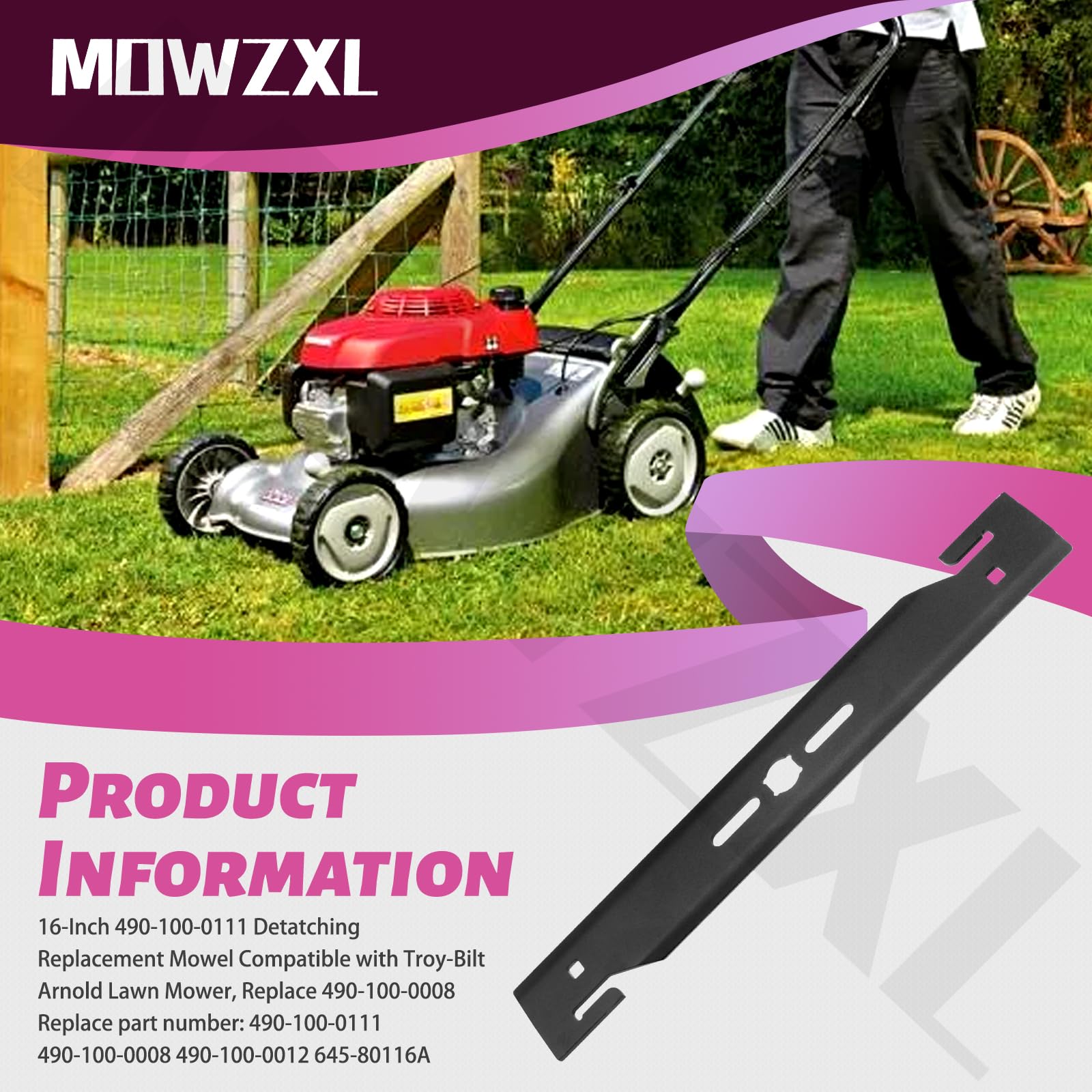 MOWZXL durable cutting-edge blade built to withstand regular lawn care tasks.