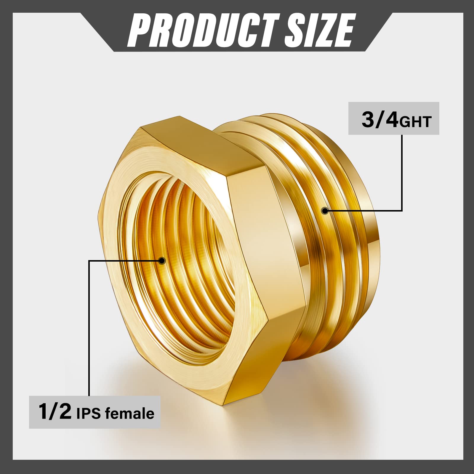 Moxweyeni brass hose adapter two-pack—corrosion resistance for long-lasting use.