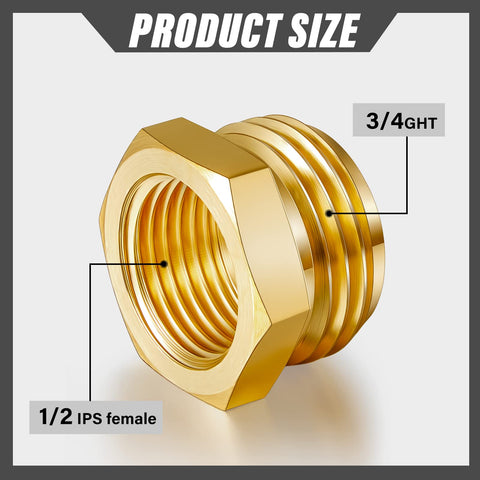 Moxweyeni brass hose adapter two-pack—corrosion resistance for long-lasting use.