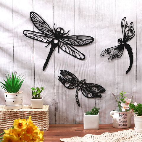 Moxweyeni dragonfly wall decor 11.4x9.7 inches creates a focal outdoor statement.