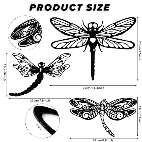 Moxweyeni dragonfly wall decor 8.6x5.1 inches adds elegant outdoor garden appeal.