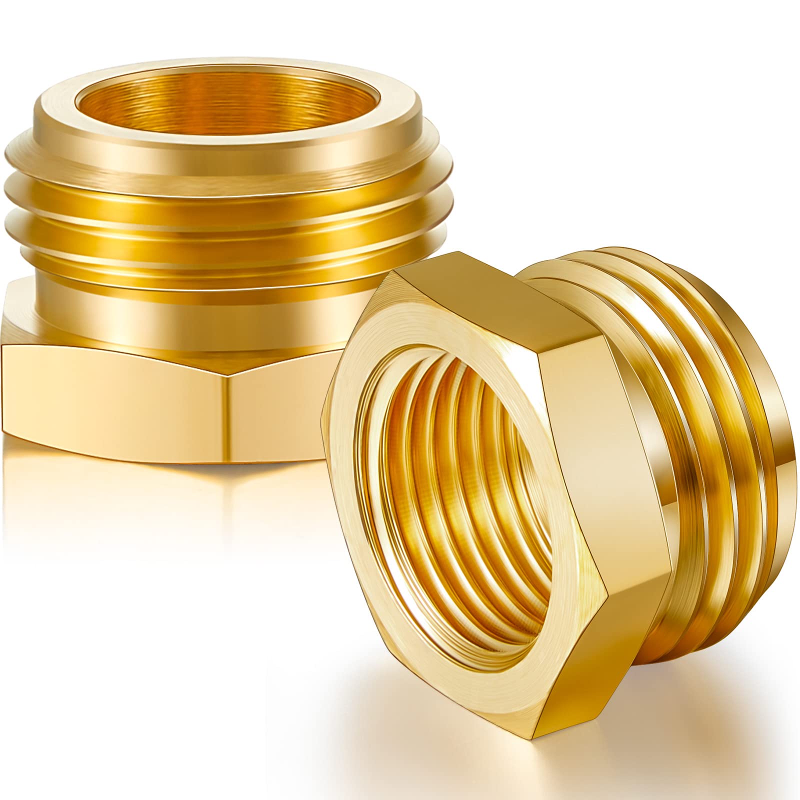 Moxweyeni G1/2 female to GHT 3/4 male brass adapter—durable garden connections.