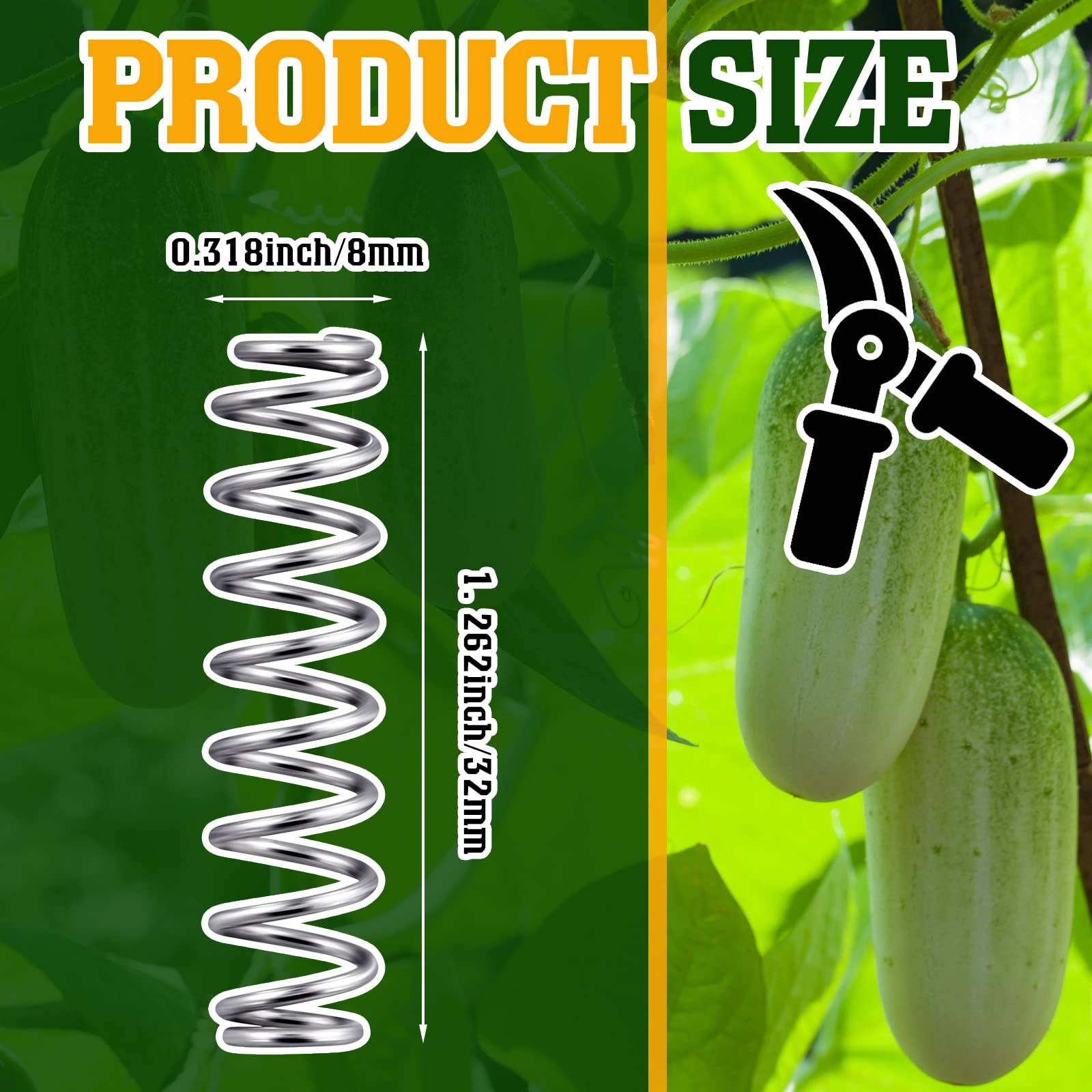 Stainless steel pruning springs by Moxweyeni resist wear for long-lasting garden use.