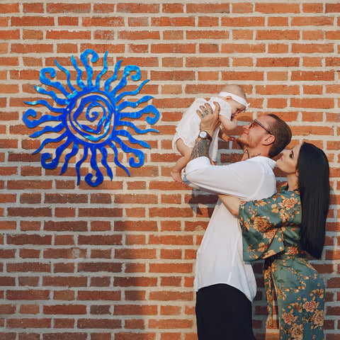 Moxweyeni sun wall art adds character to bedrooms and living rooms