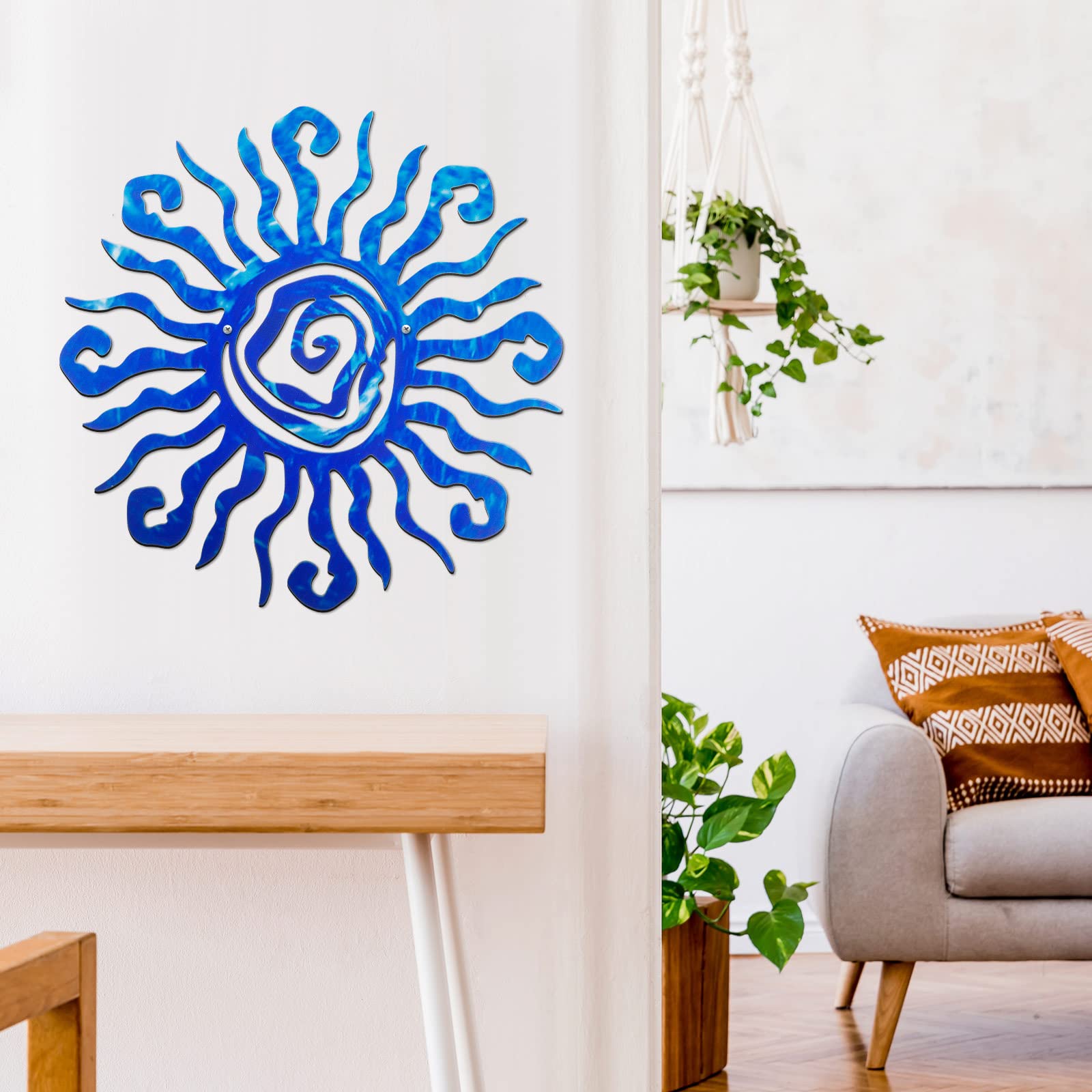 Moxweyeni sun wall art suitable for indoor and outdoor living areas