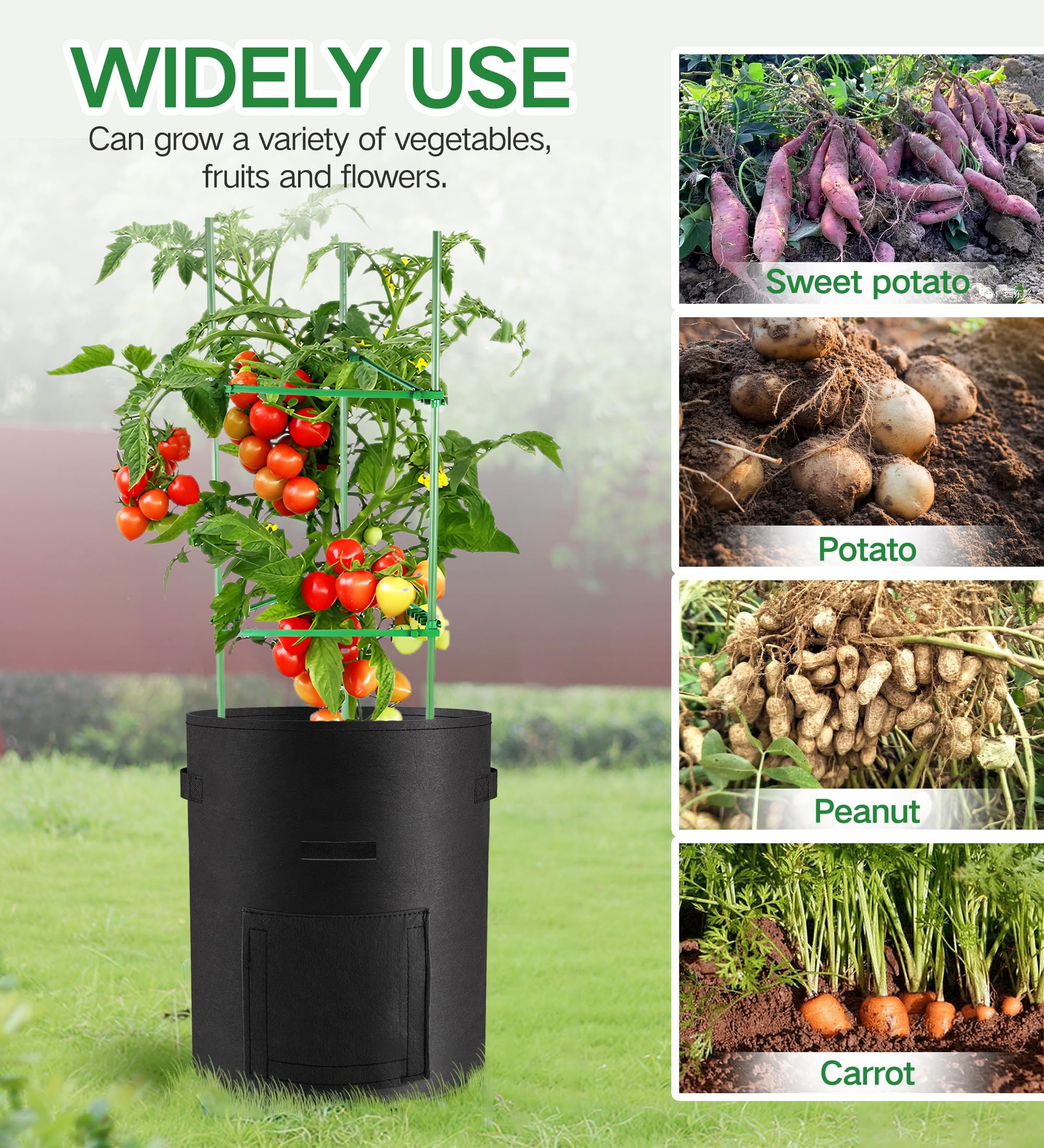 Moyios bags ideal for potatoes and other root crops.