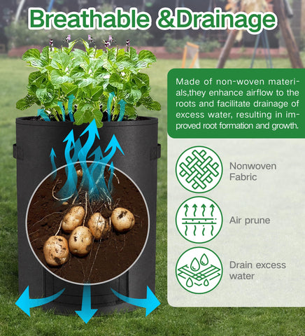 Moyios drainage base ensures fast water exit and soil aeration.