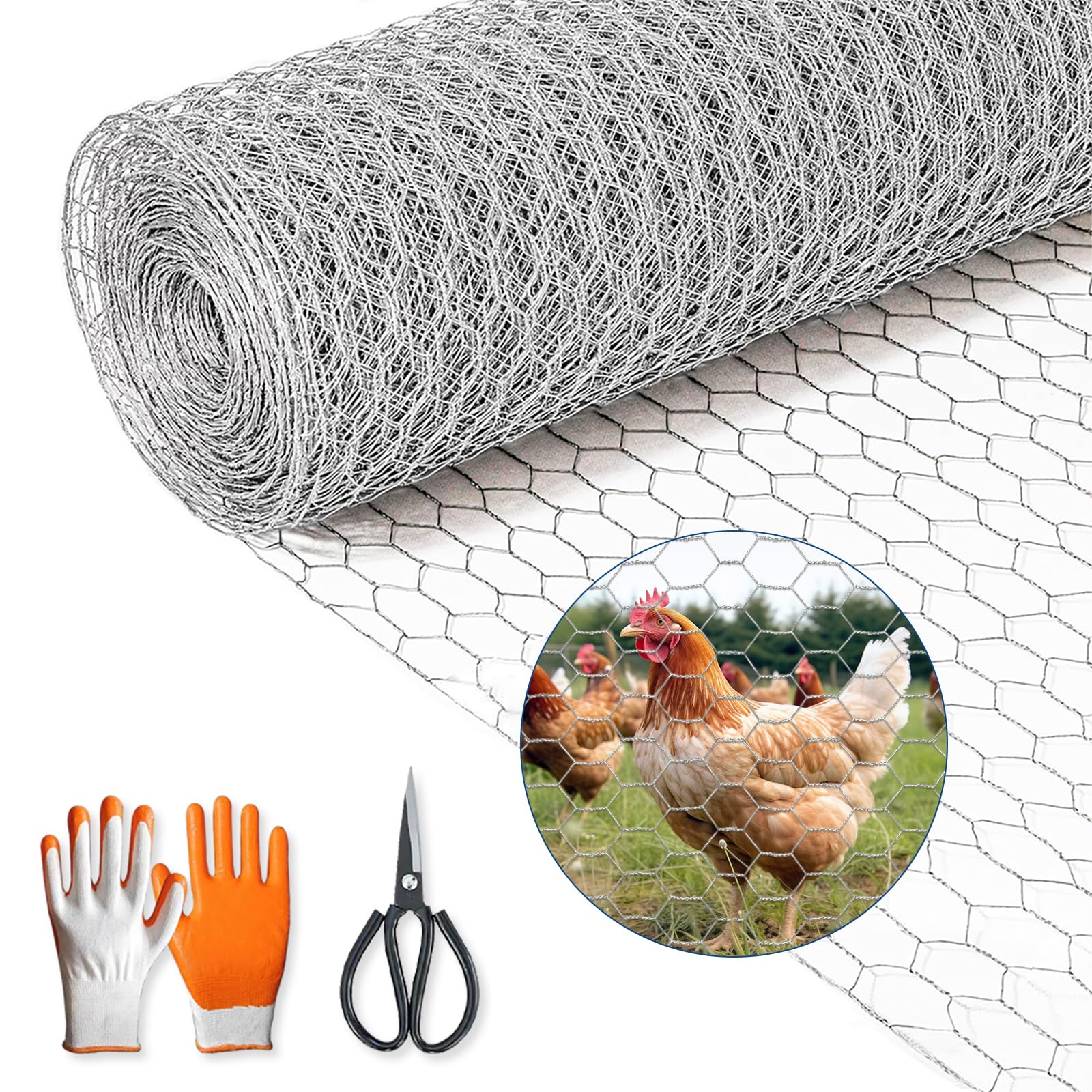 Moyios chicken wire hexagonal roll for outdoor fencing and garden protection.