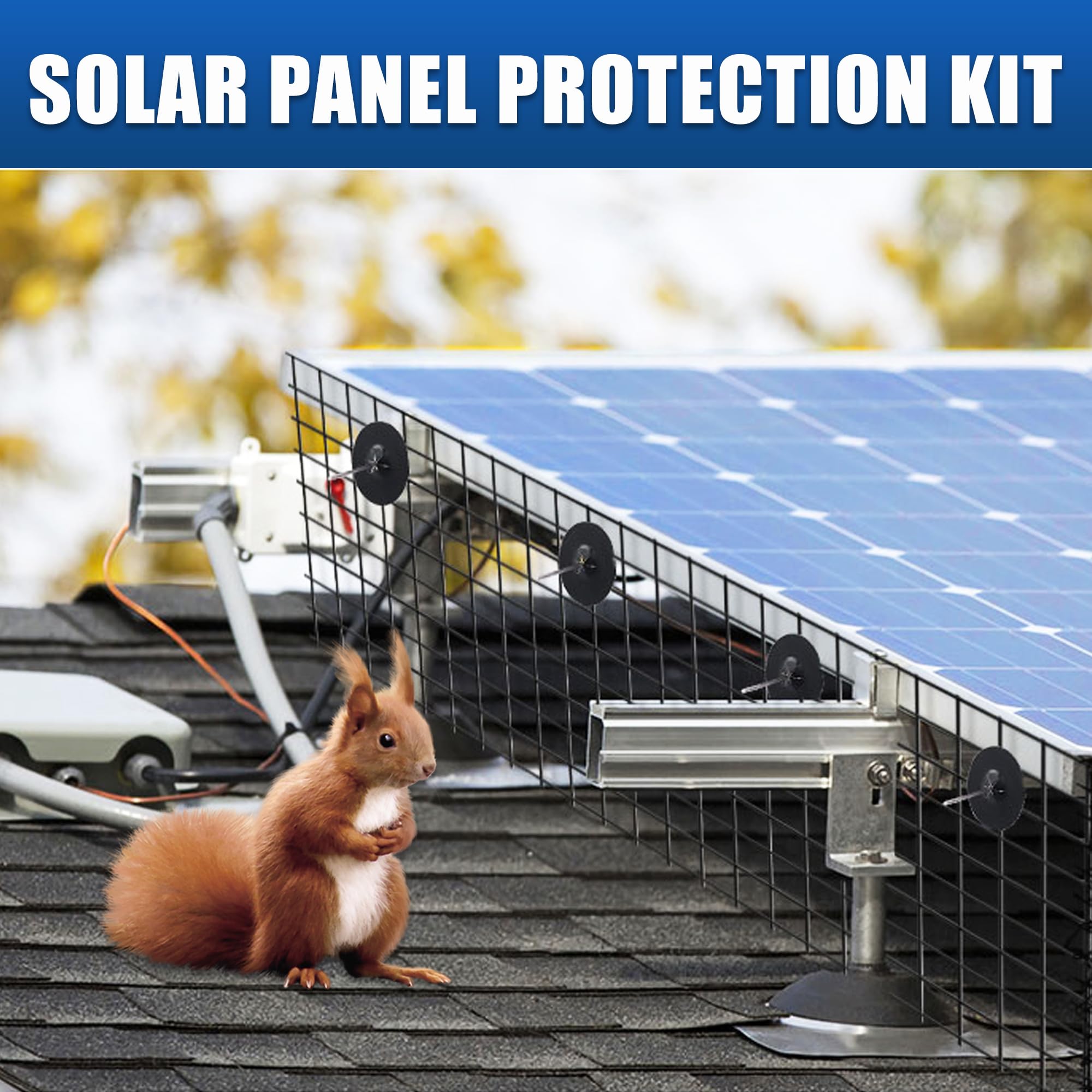 Moyios easy-cut installation mesh fits around irregular solar layouts.