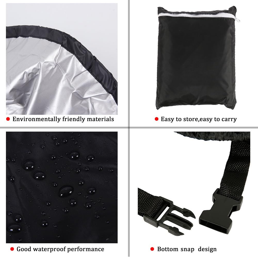Moyubath drawstring-secured cover stays tight even in windy conditions.