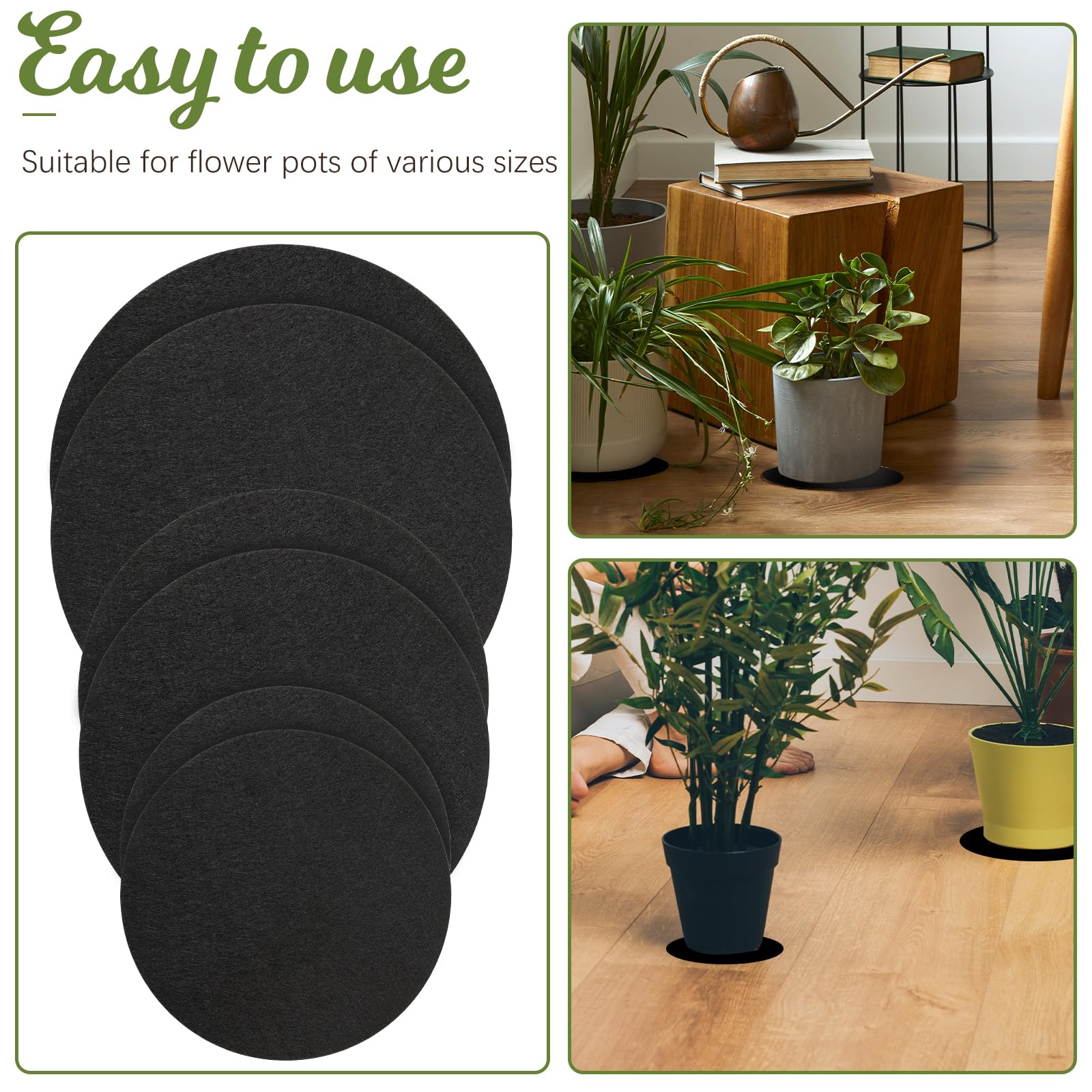 Mozeat Lens felt coasters in balcony garden protecting surfaces