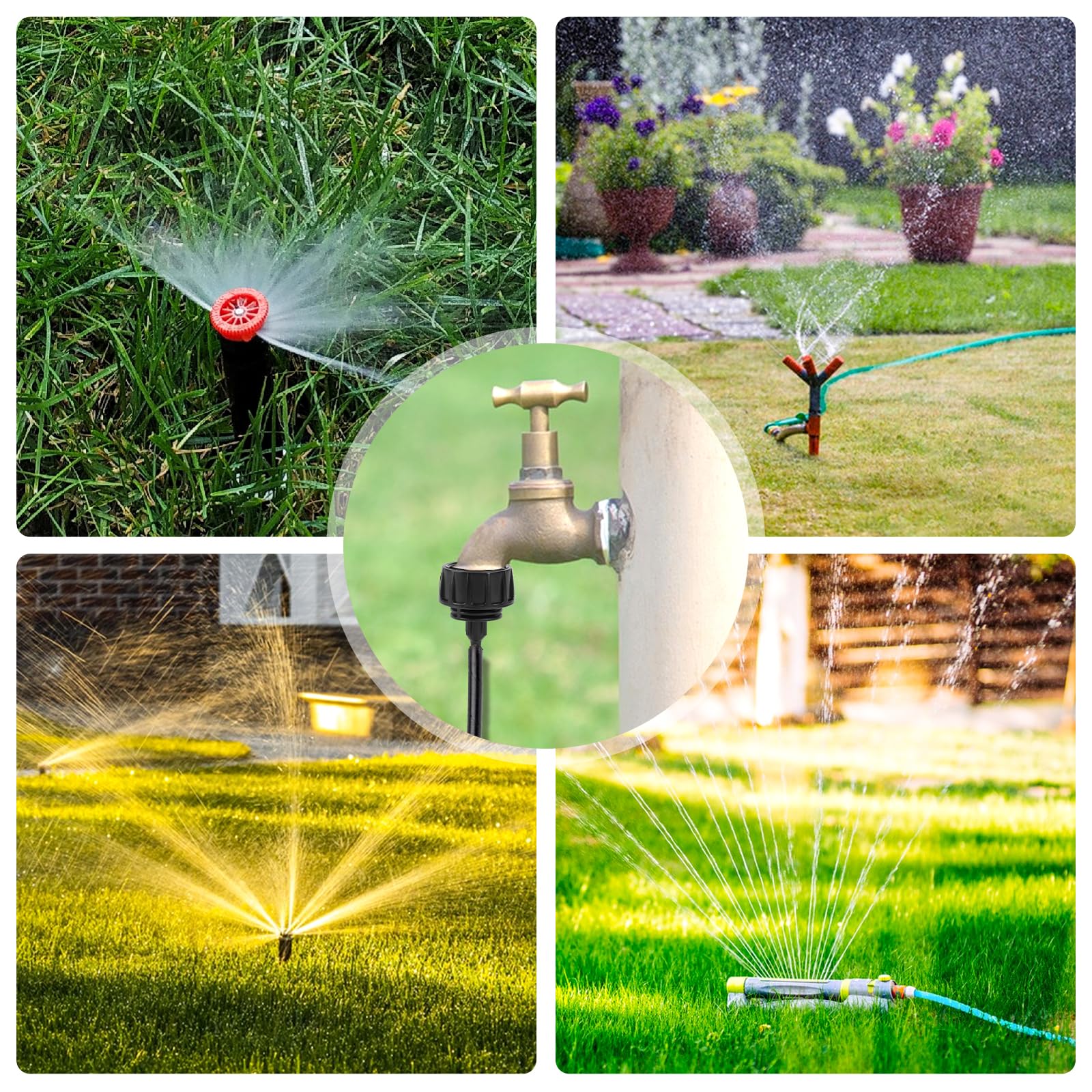 Mozeat Lens five-pack irrigation fittings for versatile layouts.