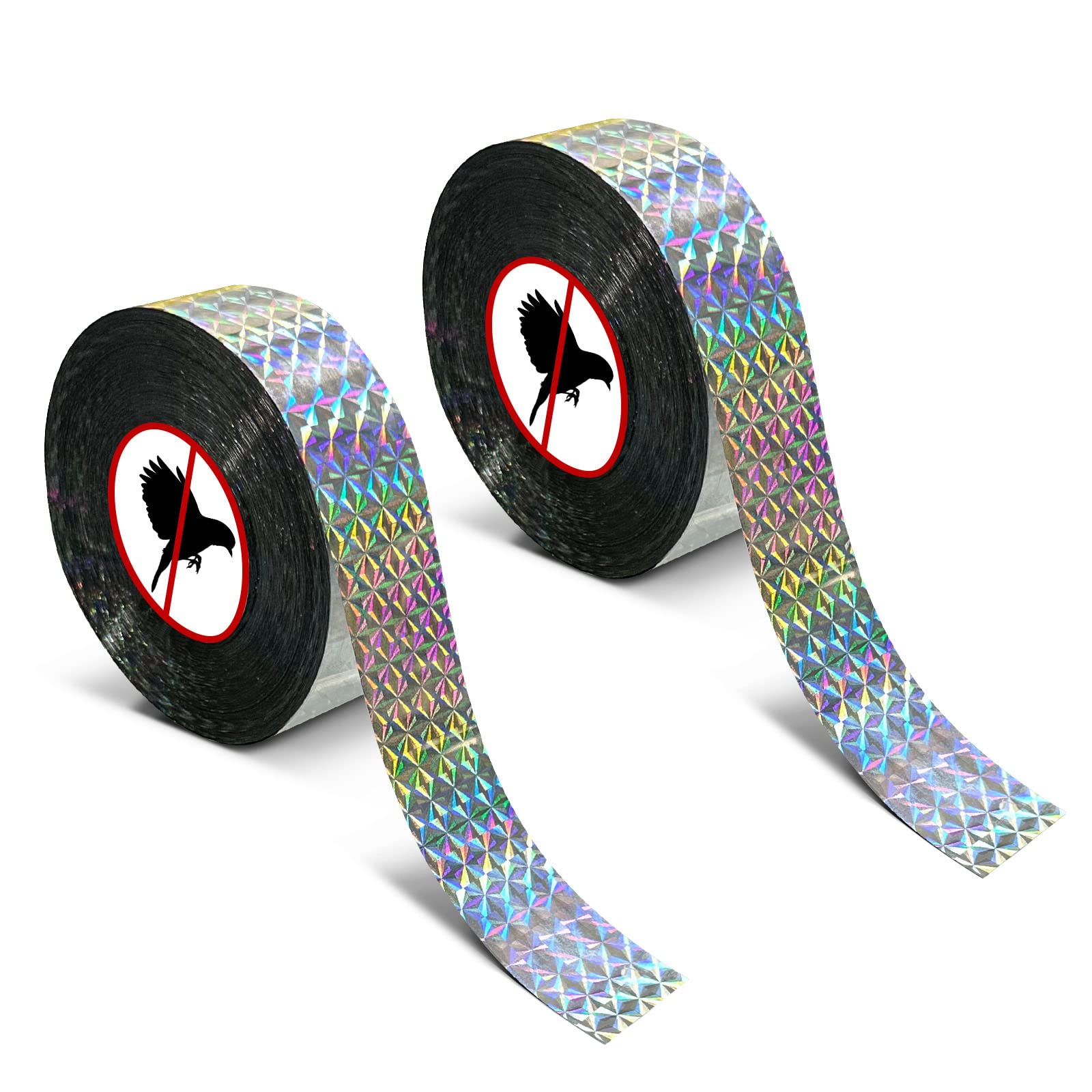 MP mypole bird scare tape ribbon on roof reflects sunlight to deter pests