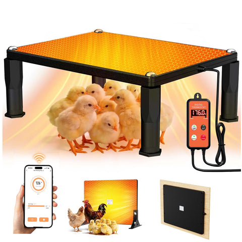 MQAAUP brooder heater with app control warming chicks safely.