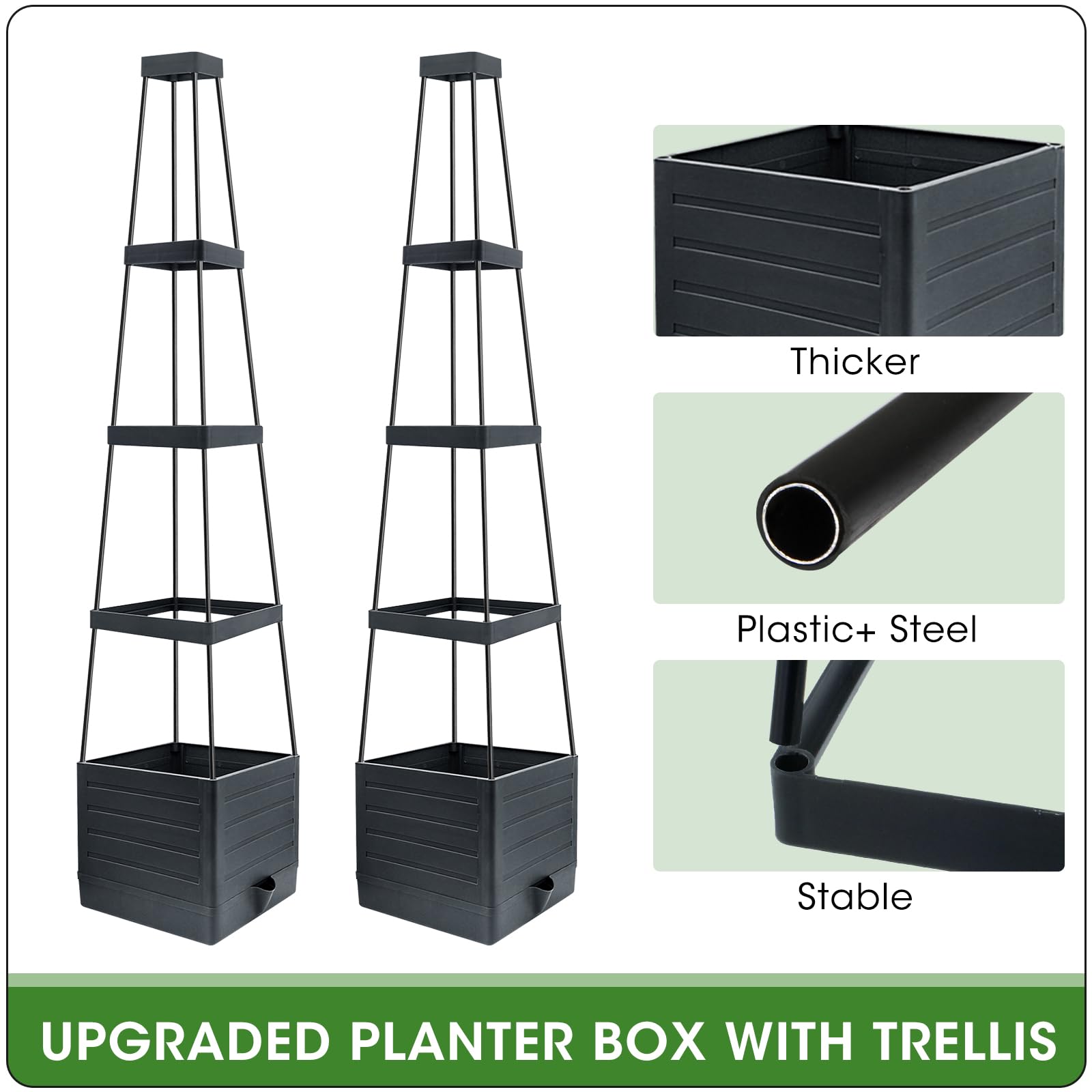 MQFORU versatile planter for vegetables and flowers year-round use.