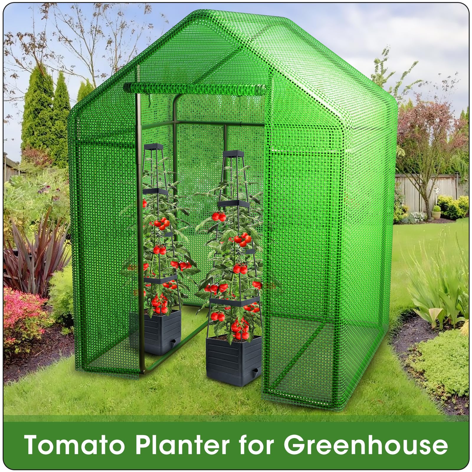 MQFORU self-watering reservoir and bottom grid support steady plant hydration.