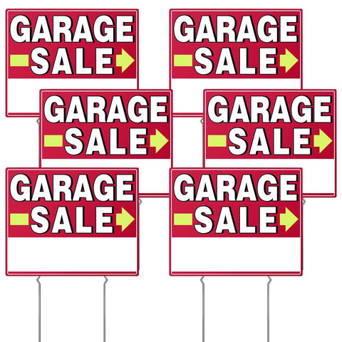 MQHS garage sale sign 17x13 double-sided boosts visibility from both directions