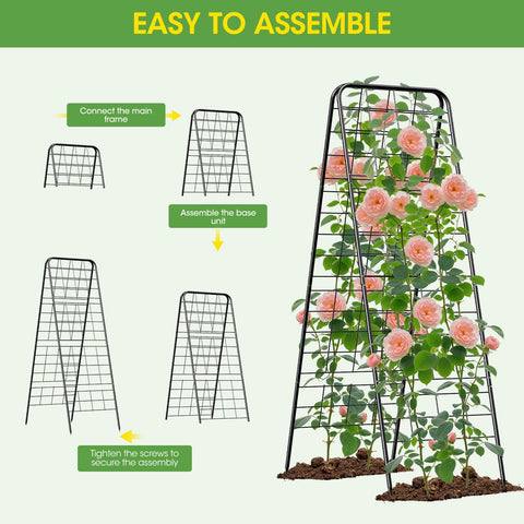 MQHUAYU 50-inch height adjustable trellis for growing vines