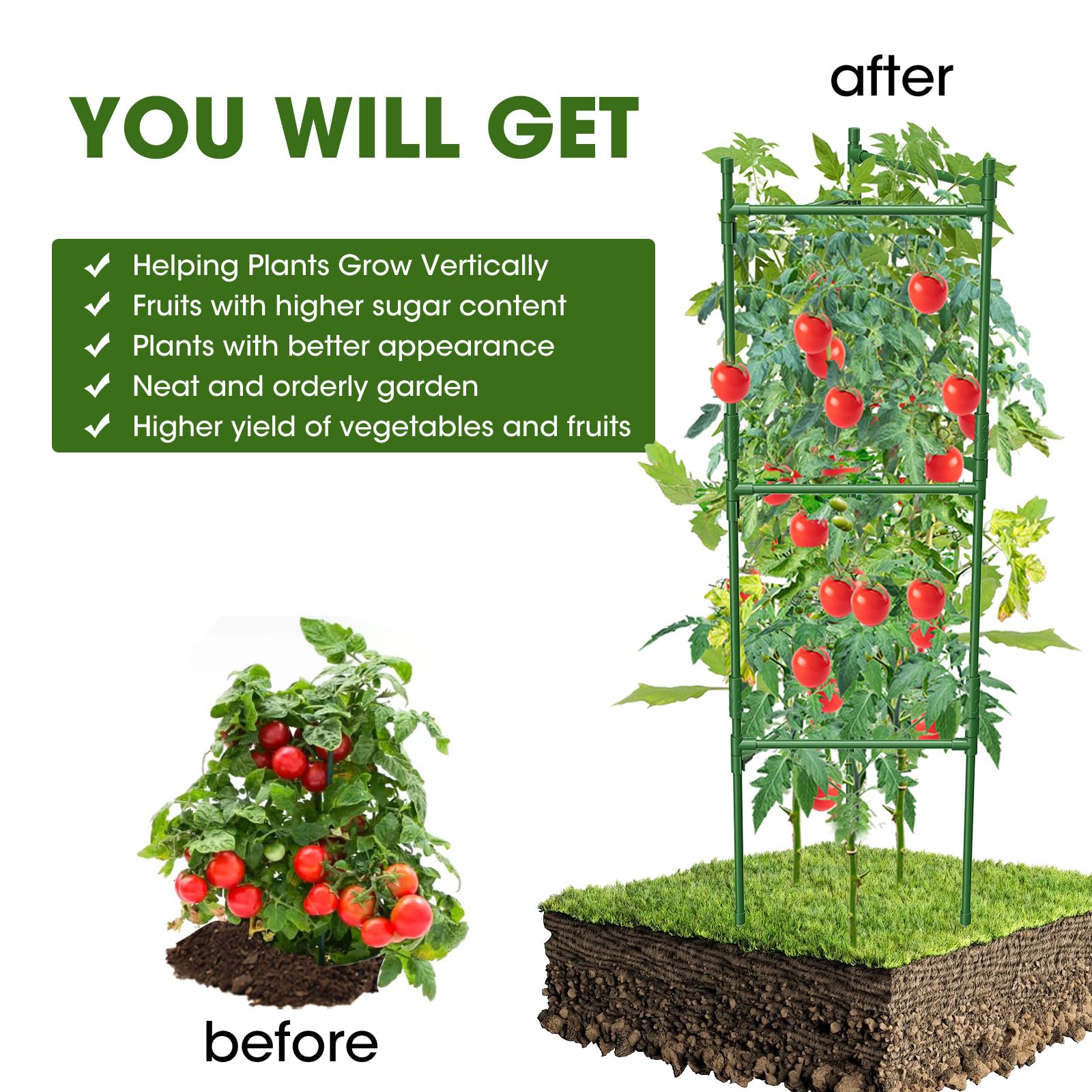 MQHUAYU adjustable height design adapts as plants grow