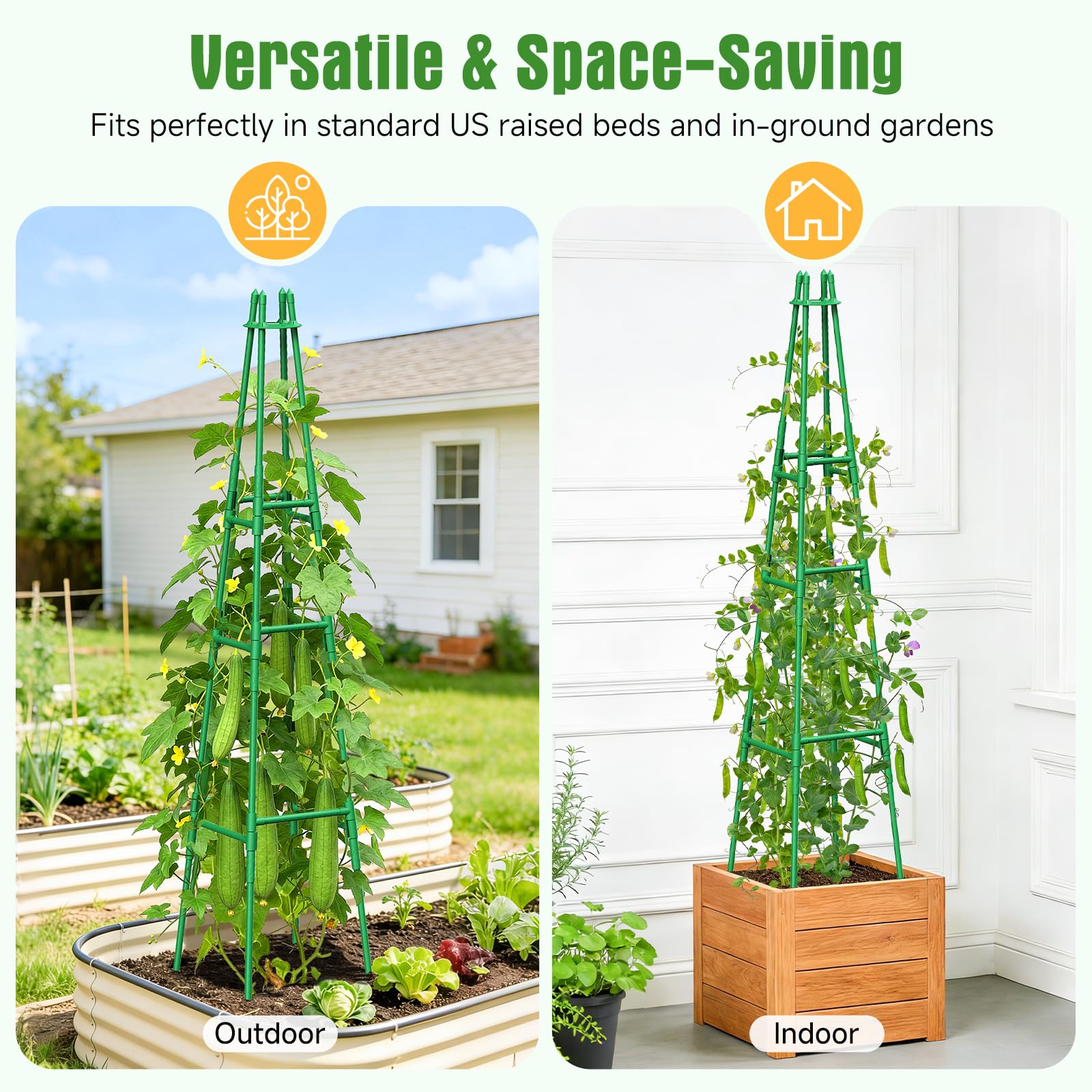 MQHUAYU adjustable height trellis adapts to plant growth