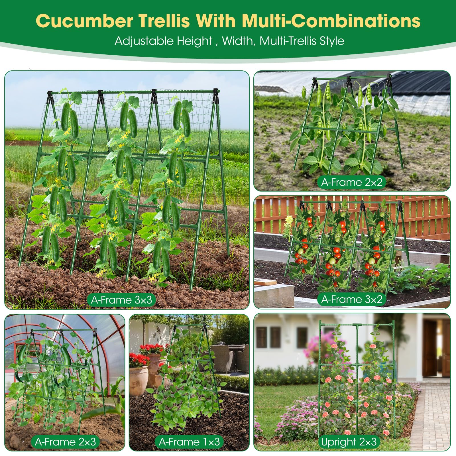 MQHUAYU all-in-one gardening kit includes netting and zip ties for installation.