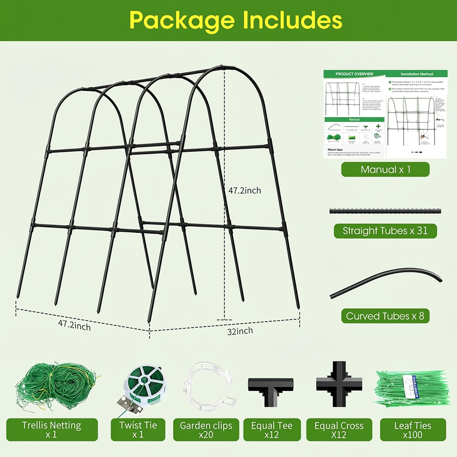 MQHUAYU Black finish garden trellis blends with outdoor decor
