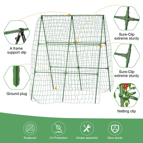 MQHUAYU climbing plants anti-slip frame keeps nets steady for stable growth.