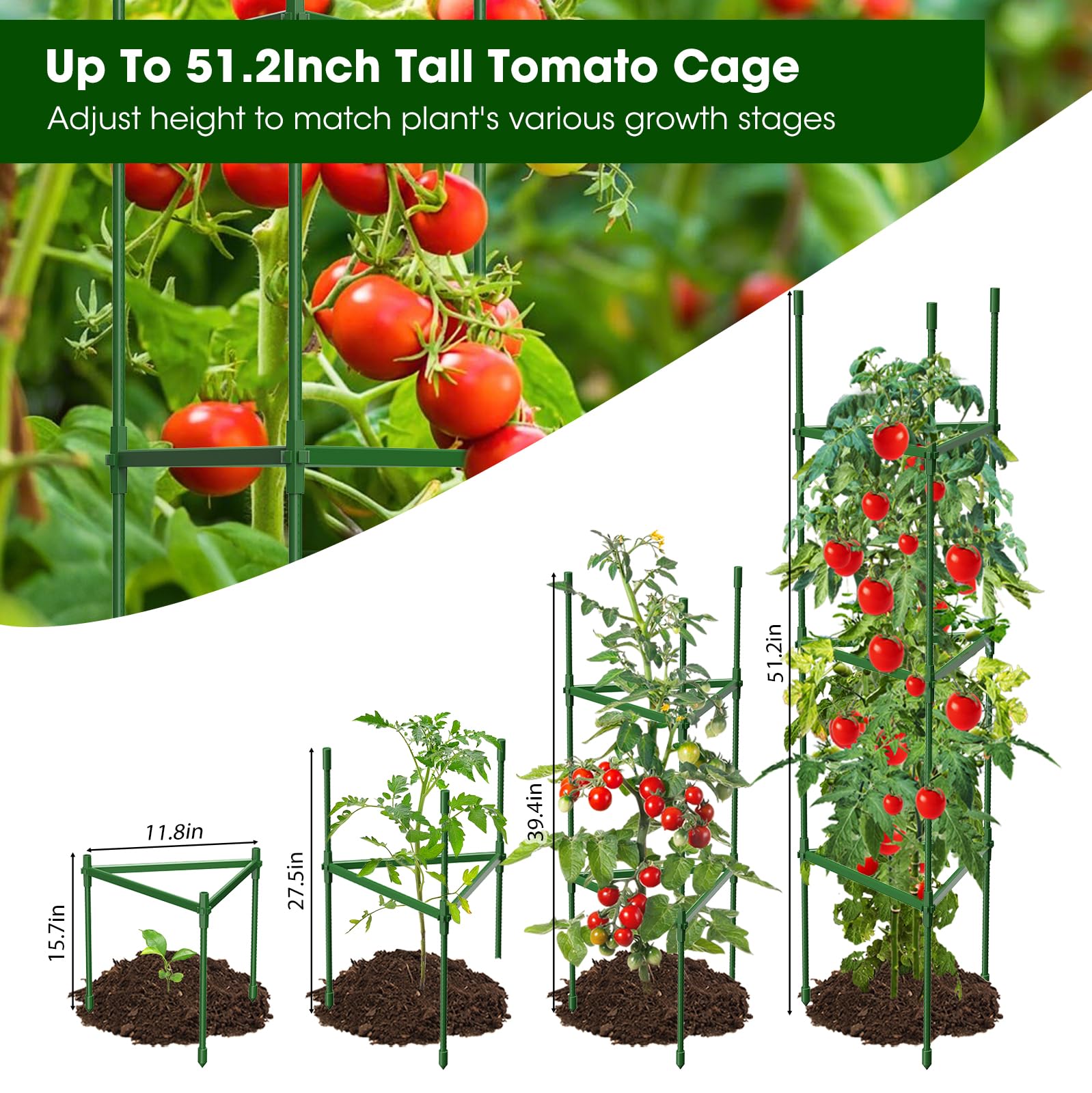 MQHUAYU DIY-assembled cage shapes into hexagon, parallelogram, or custom trellis