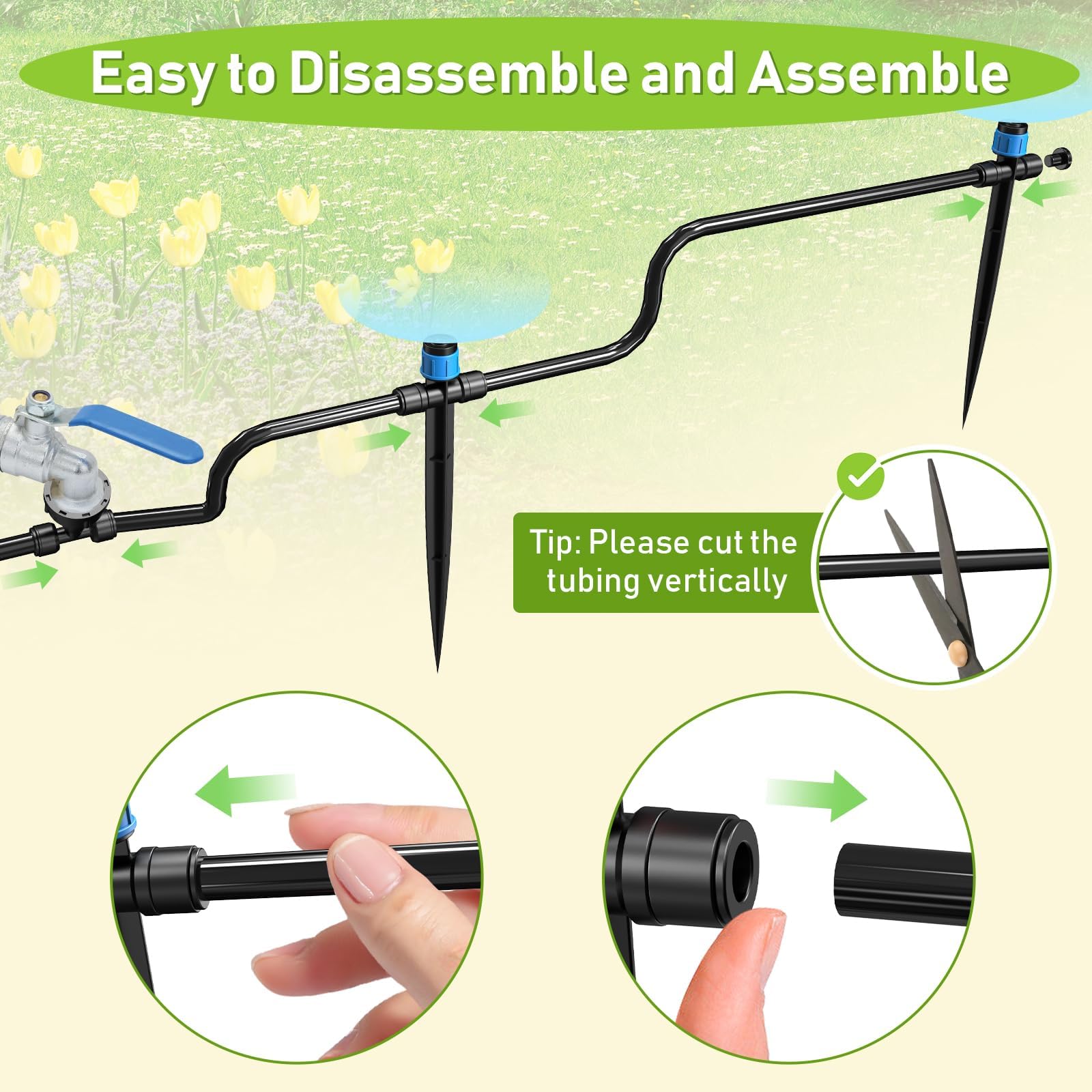 MQHUAYU dual-flow settings tailor watering patterns