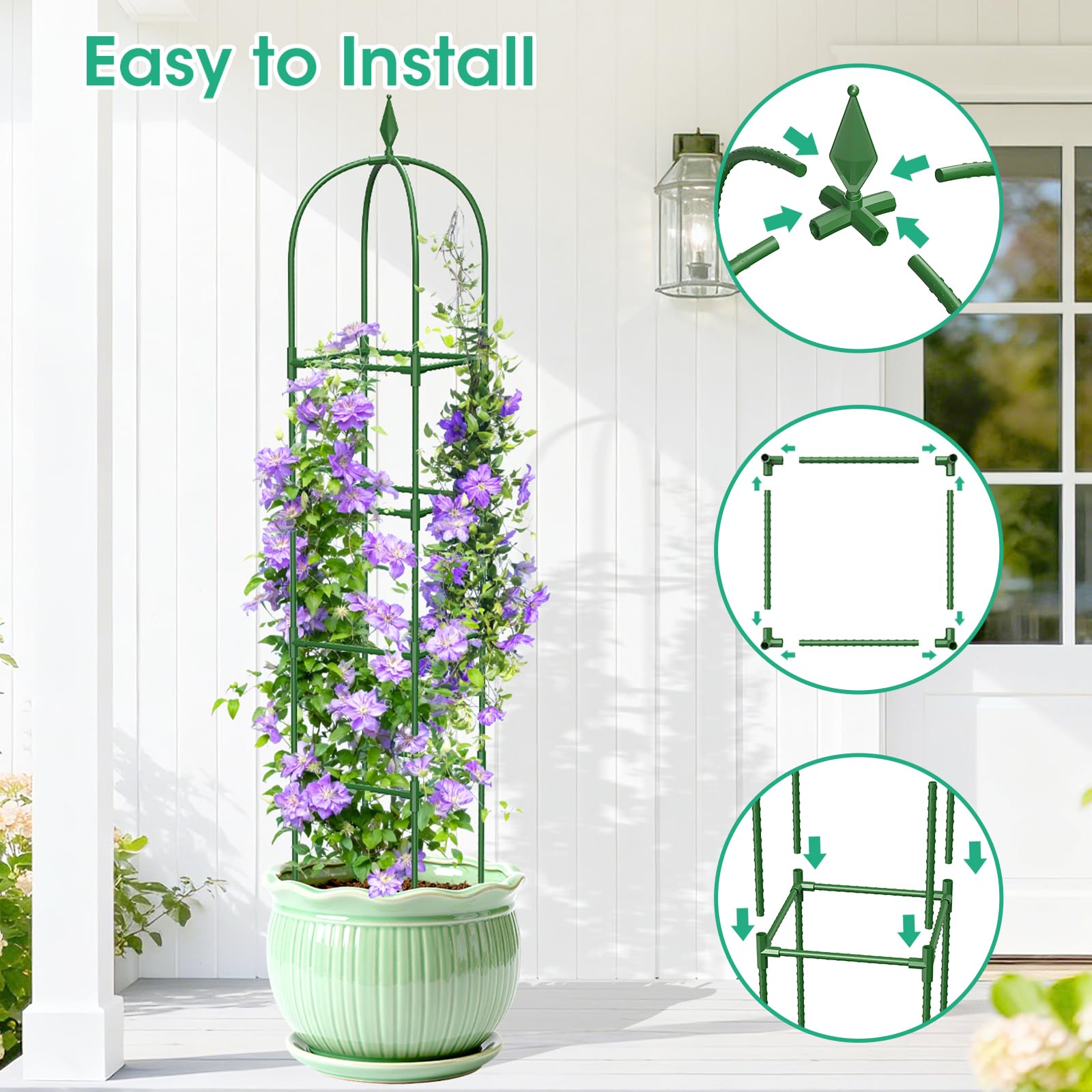 MQHUAYU tool-free assembly makes setup quick for solo gardeners.