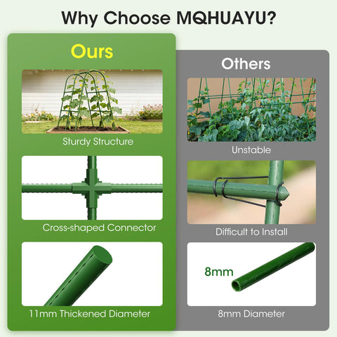MQHUAYU easy-assembly cross connector simplifies setup for flexible garden layouts.
