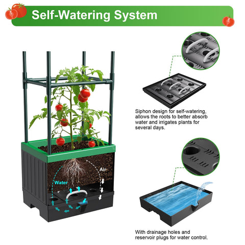 MQHUAYU easy-to-assemble planter box quick setup