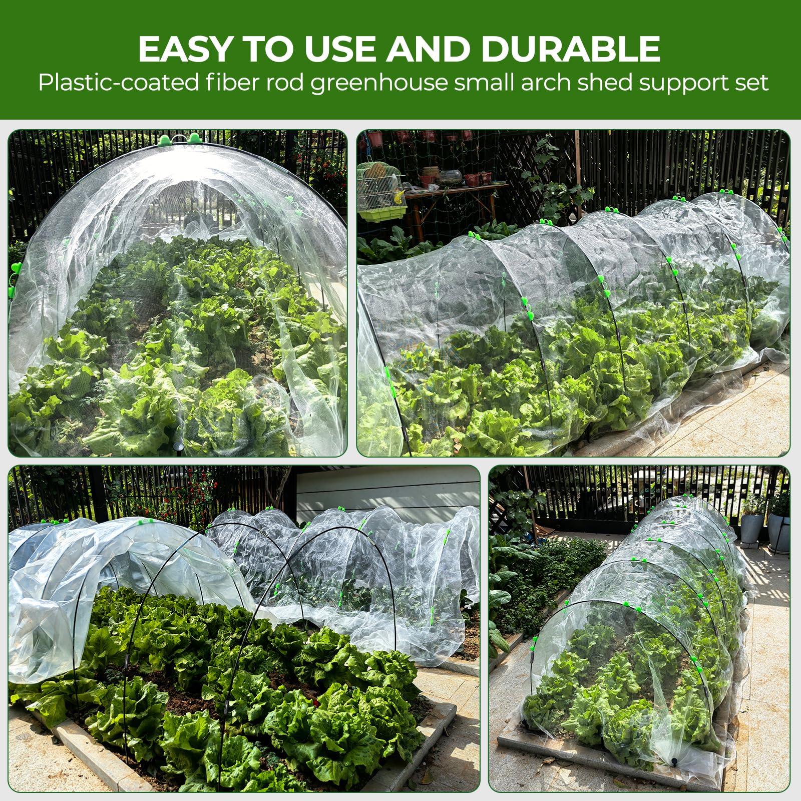 MQHUAYU garden clips secure row covers for plant protection.
