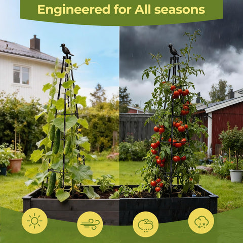 MQHUAYU indoor and outdoor plant support enhances vines, cucumbers, and peas.